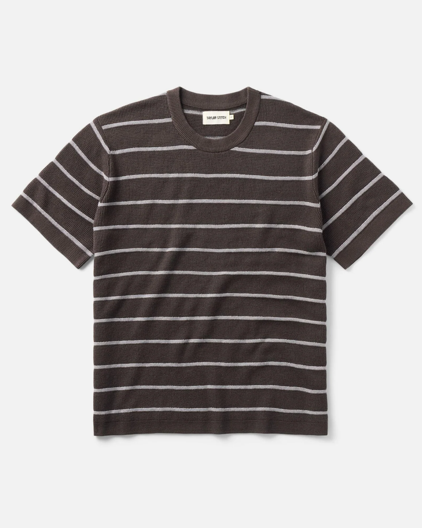 The Brody Sweater Tee in Espresso Stripe