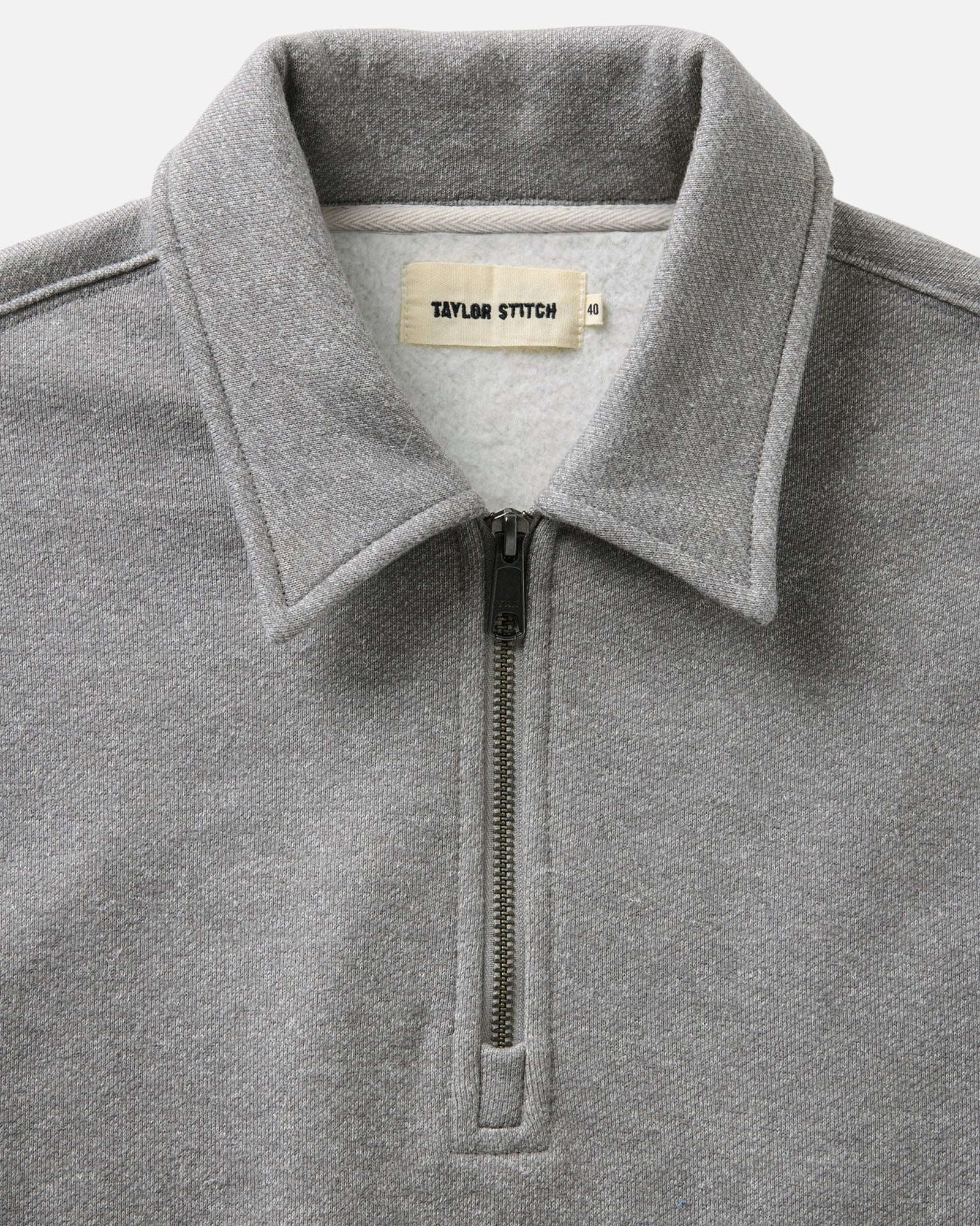 The Armor Quarter Zip in Heather Grey Cotton Hemp - Image 6