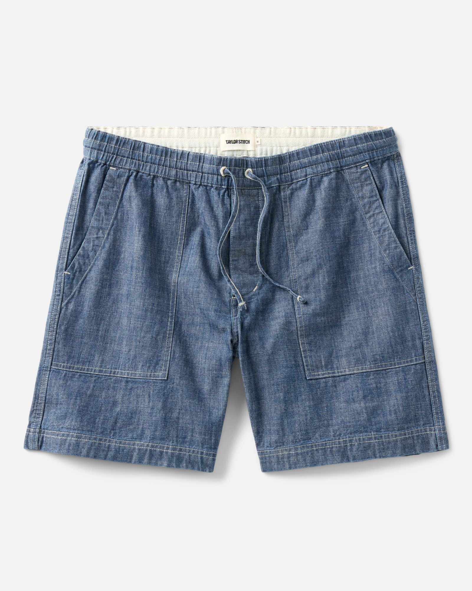 The Breakwater Short in Washed Indigo Chambray