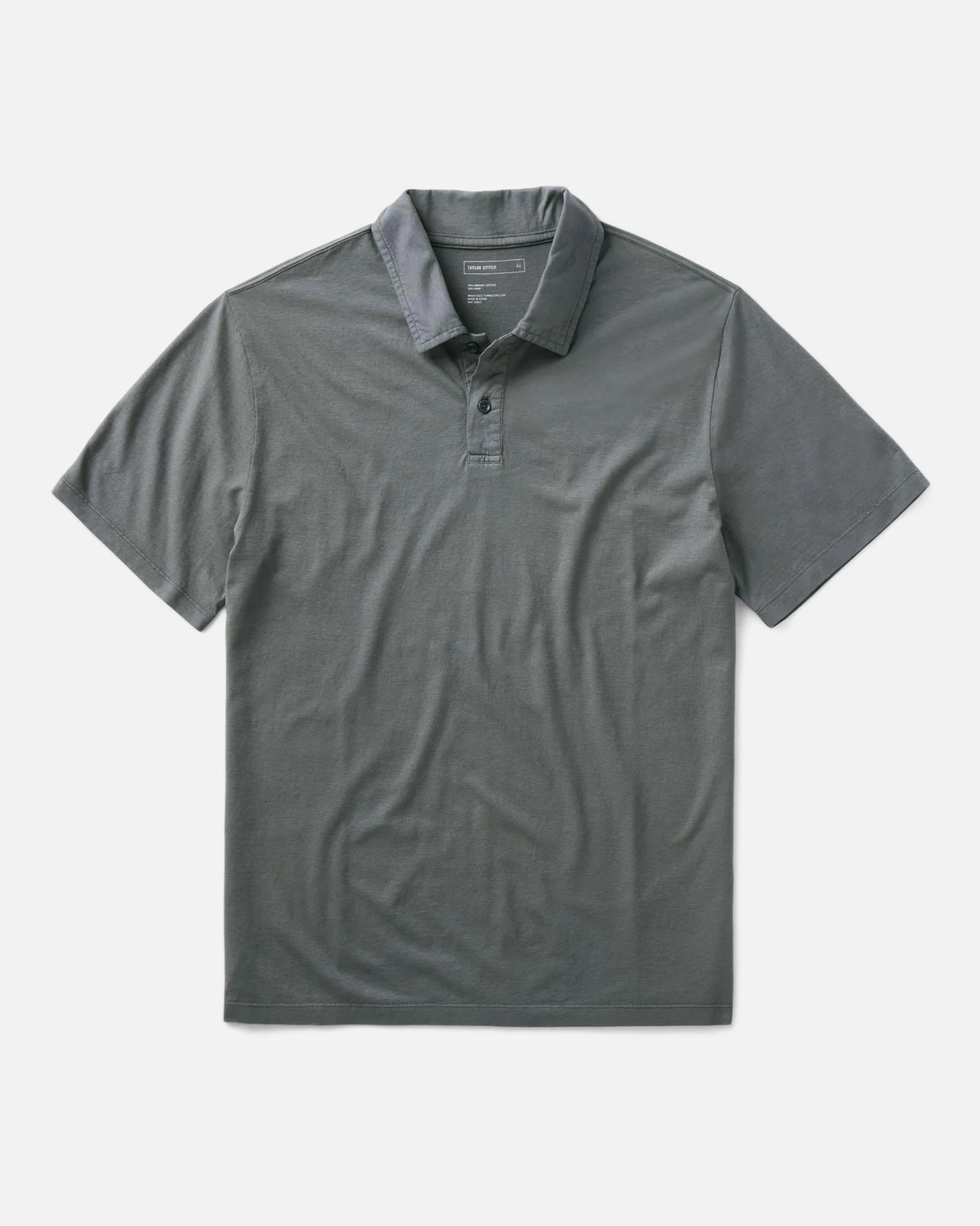The Cotton Hemp Polo in Faded Black