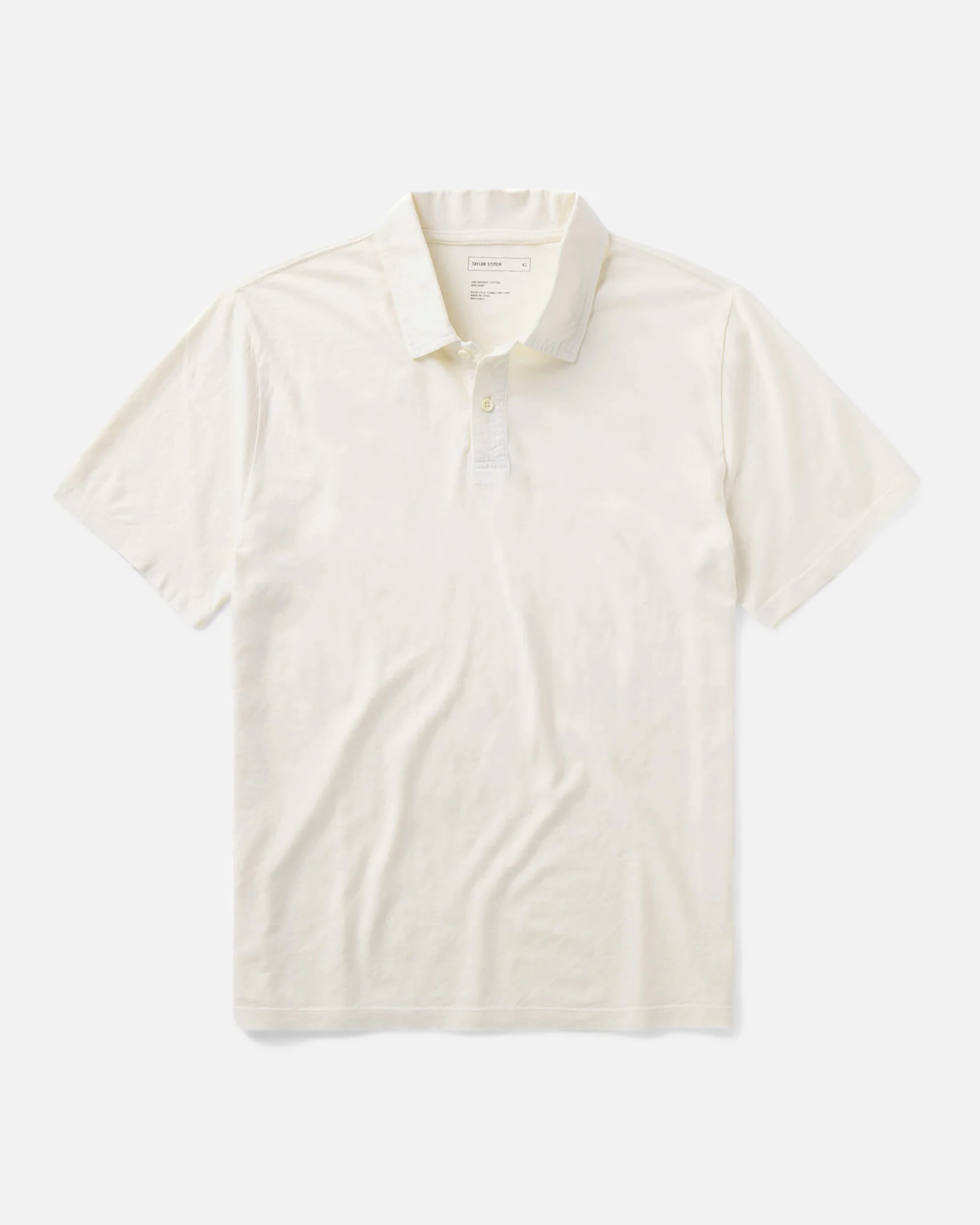 The Cotton Hemp Polo in Vintage White