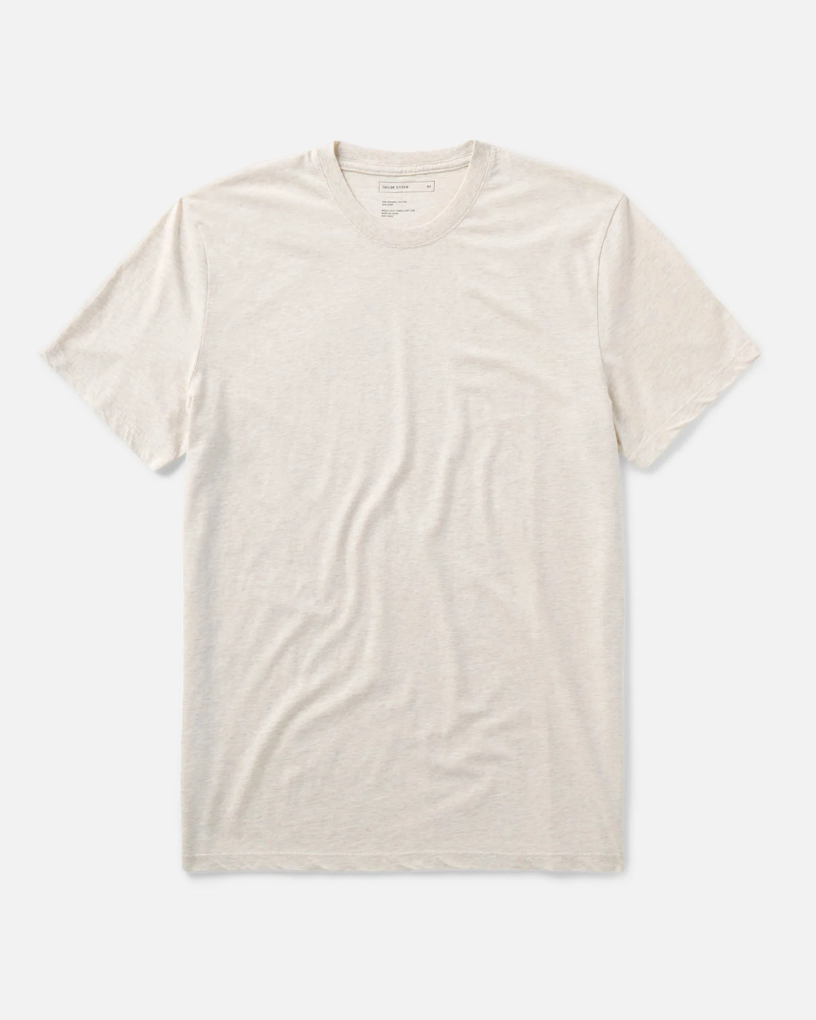 The Cotton Hemp Tee in Heather Oat