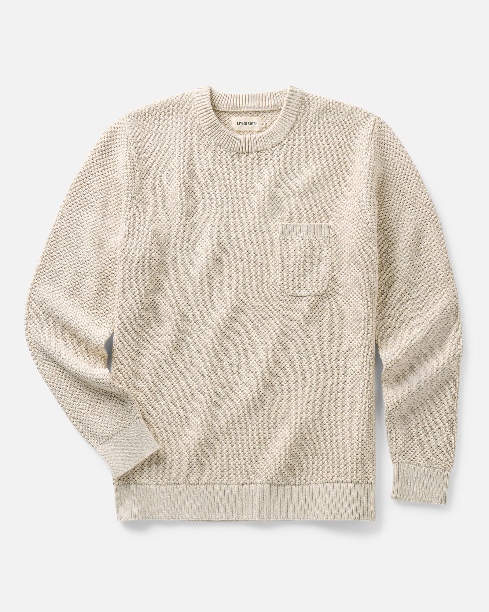 The Crawford Crew Sweater in Marled Natural