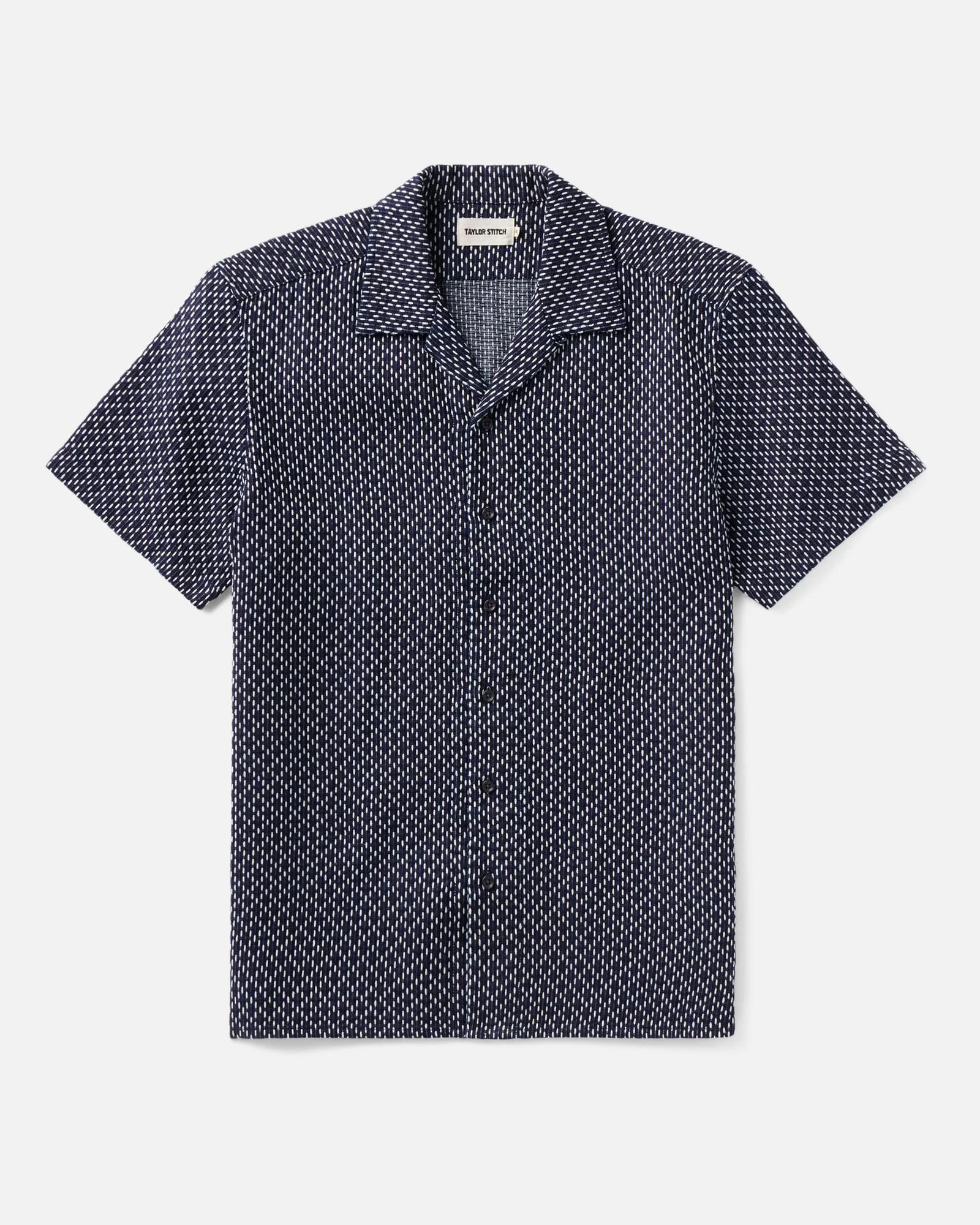 The Davis Shirt in Indigo Raindrop Sashiko