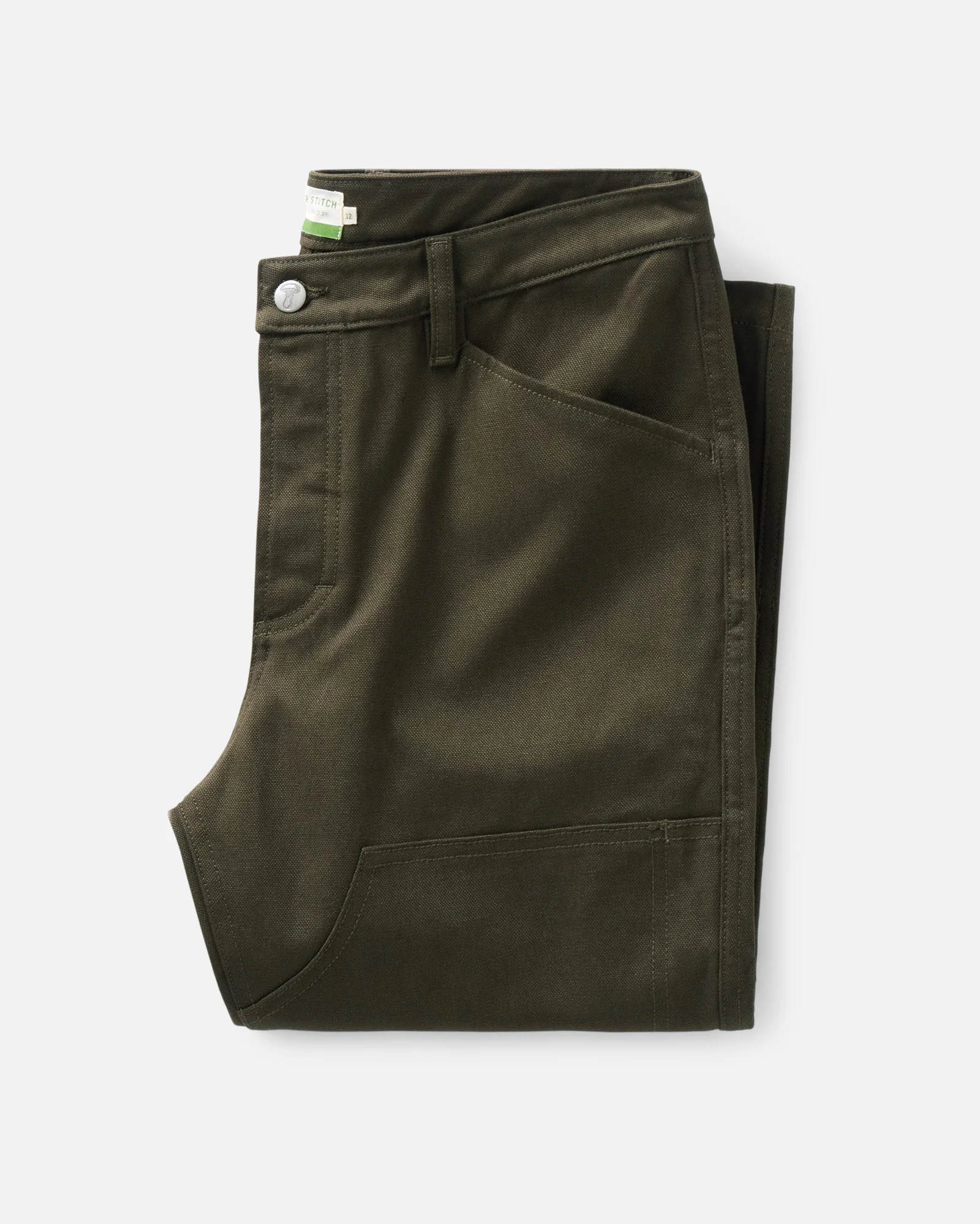 The Good Acre Chore Pant in Olive Canvas