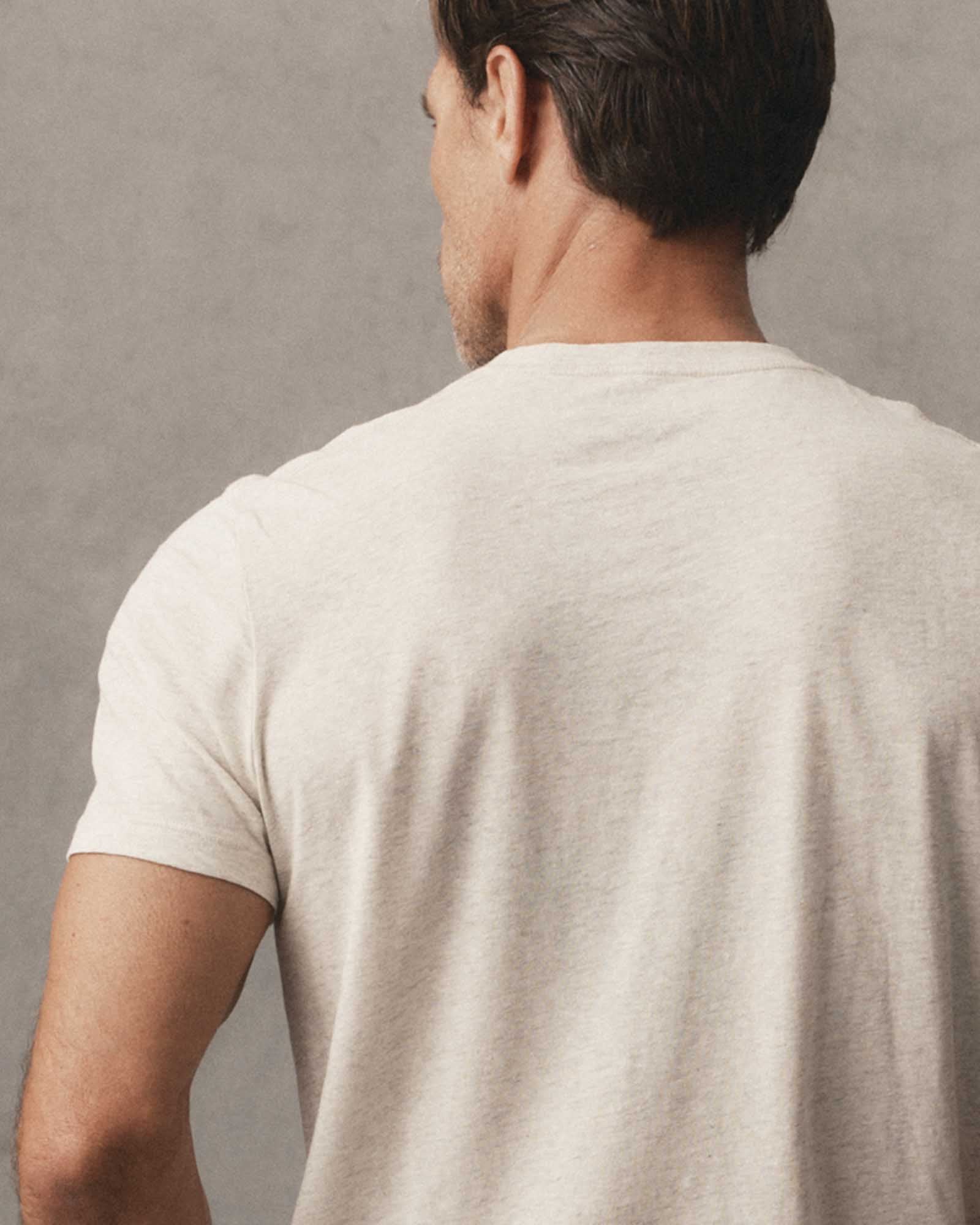 The Cotton Hemp Tee in Heather Oat - Image 3