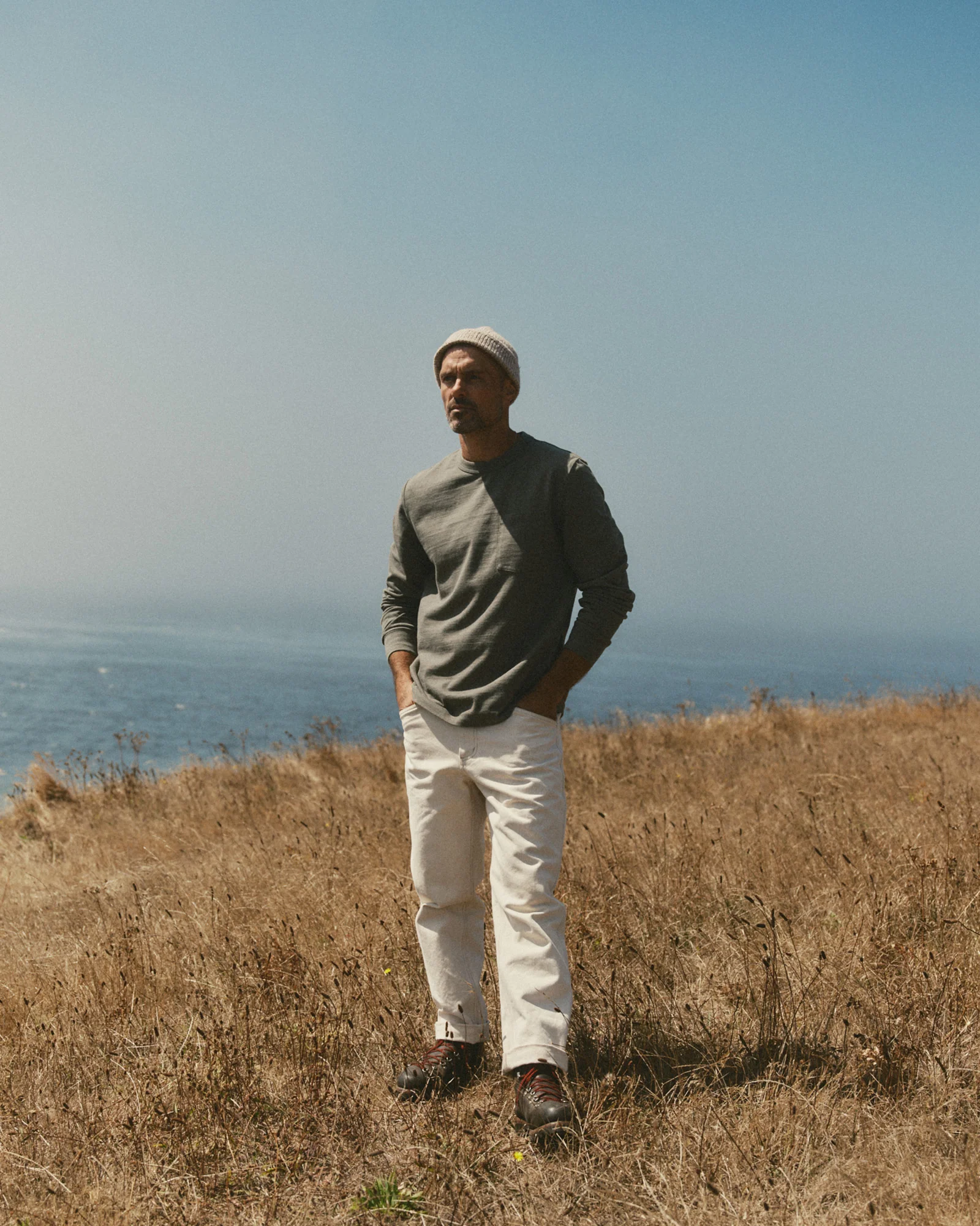 The Long Sleeve Shop Tee in Army Twist - Image 3