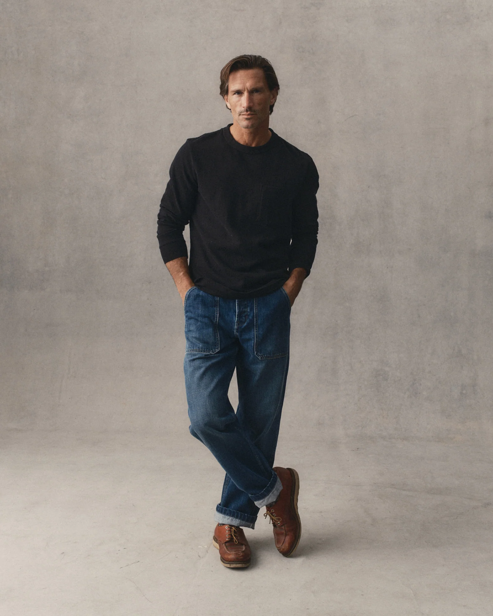 The Long Sleeve Shop Tee in Coal Twist - Image 3