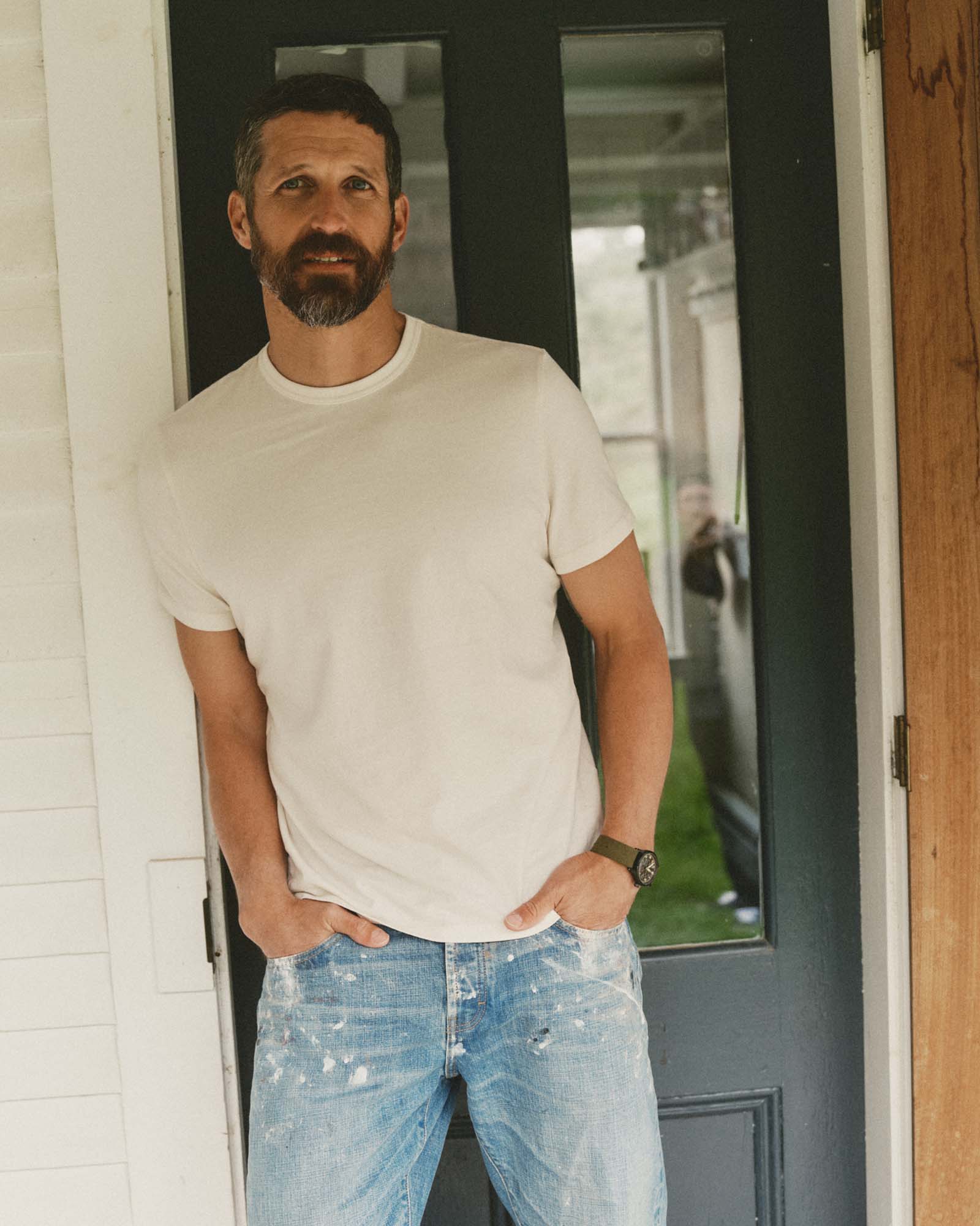 The Organic Cotton Tee in Vintage White - Image 3