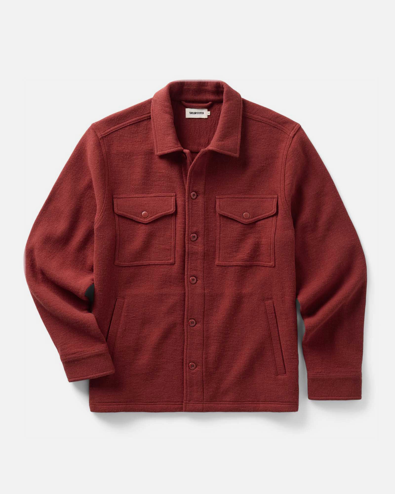 The Kenne Shirt Jacket in Canyon Cotton Wool Crepe