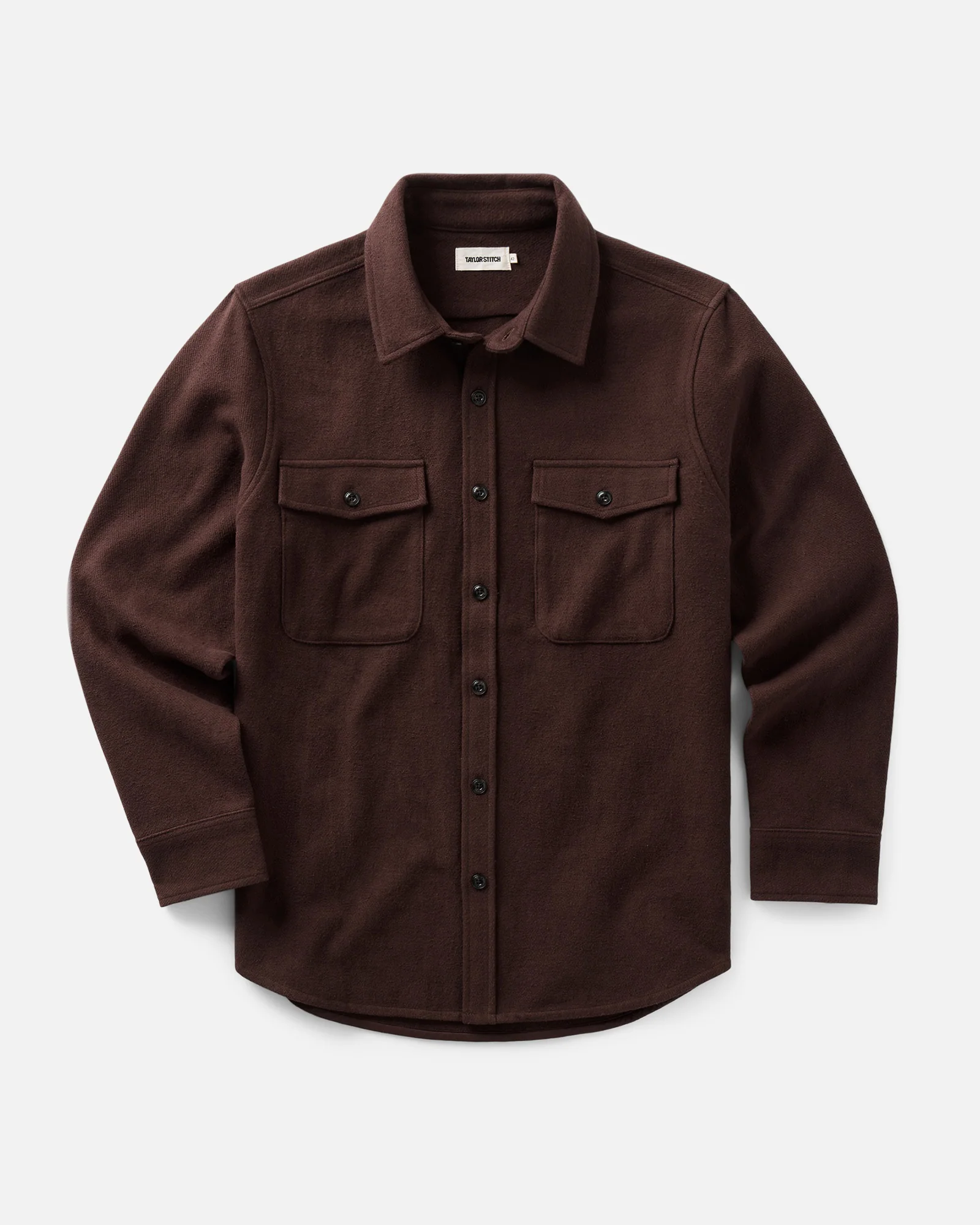 The Maritime Shirt Jacket in Burgundy Moleskin Twill