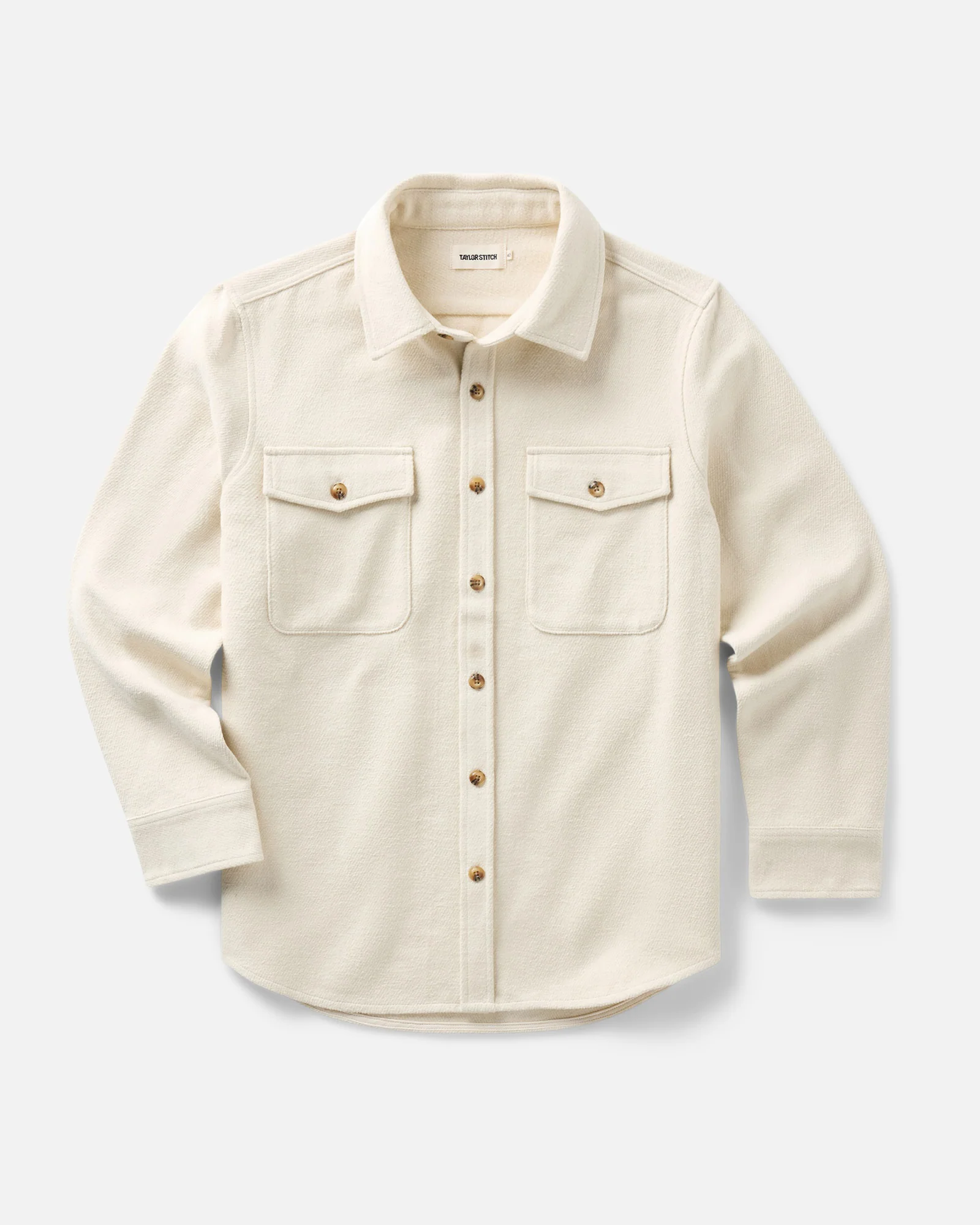 The Maritime Shirt Jacket in Vintage White Moleskin Twill