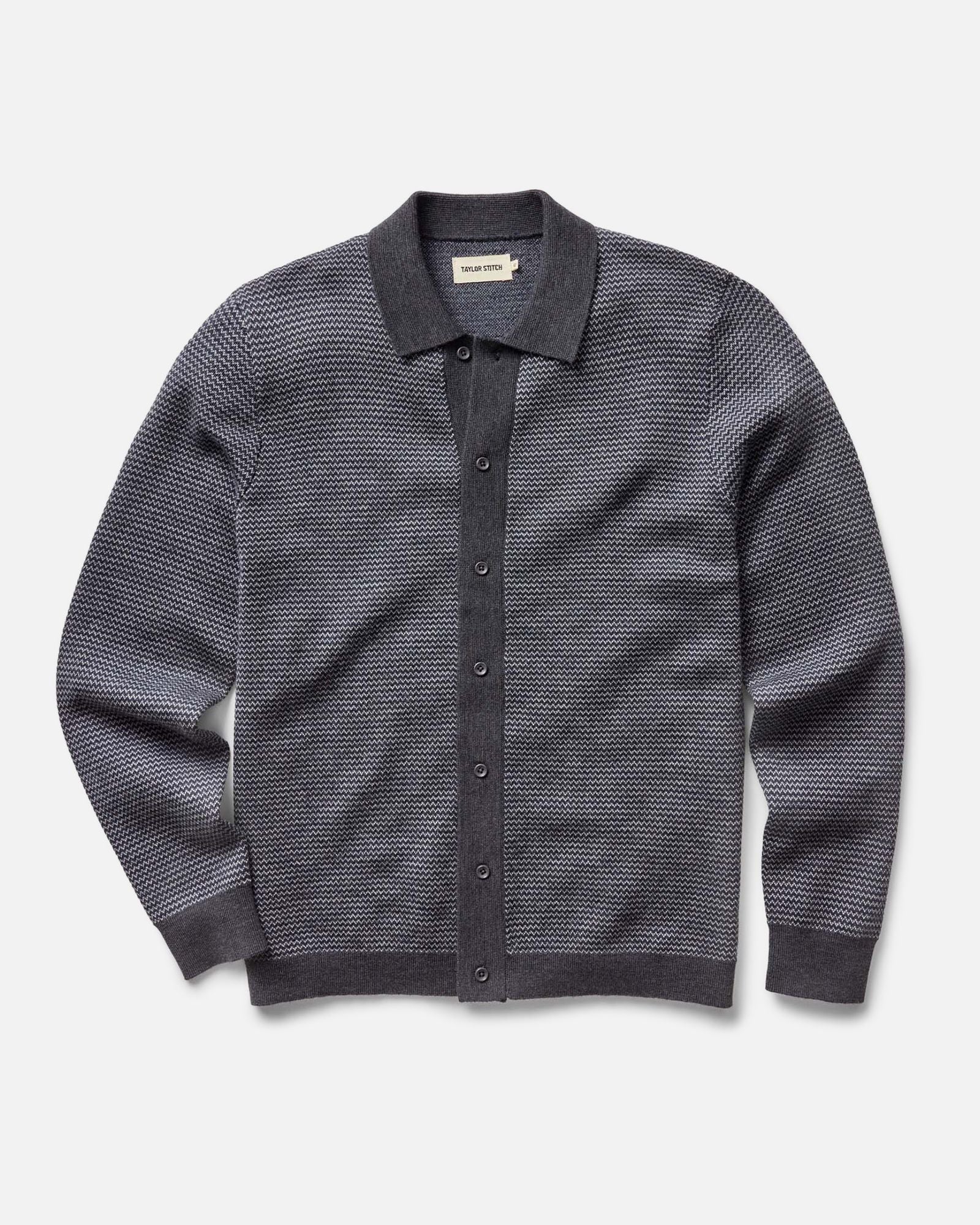 The Nichols Polo in Navy Birdseye Merino