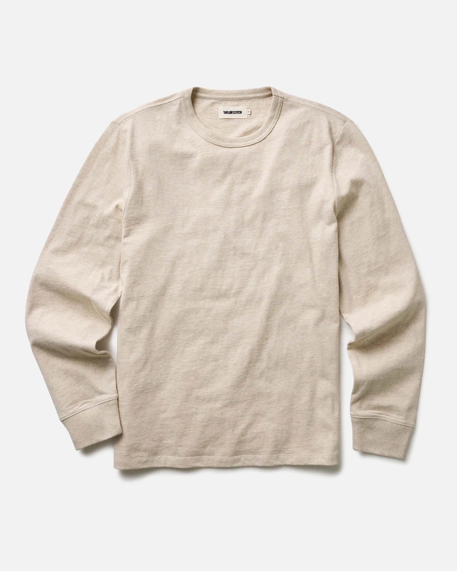 The Organic Cotton Long Sleeve Tee in Heather Oat