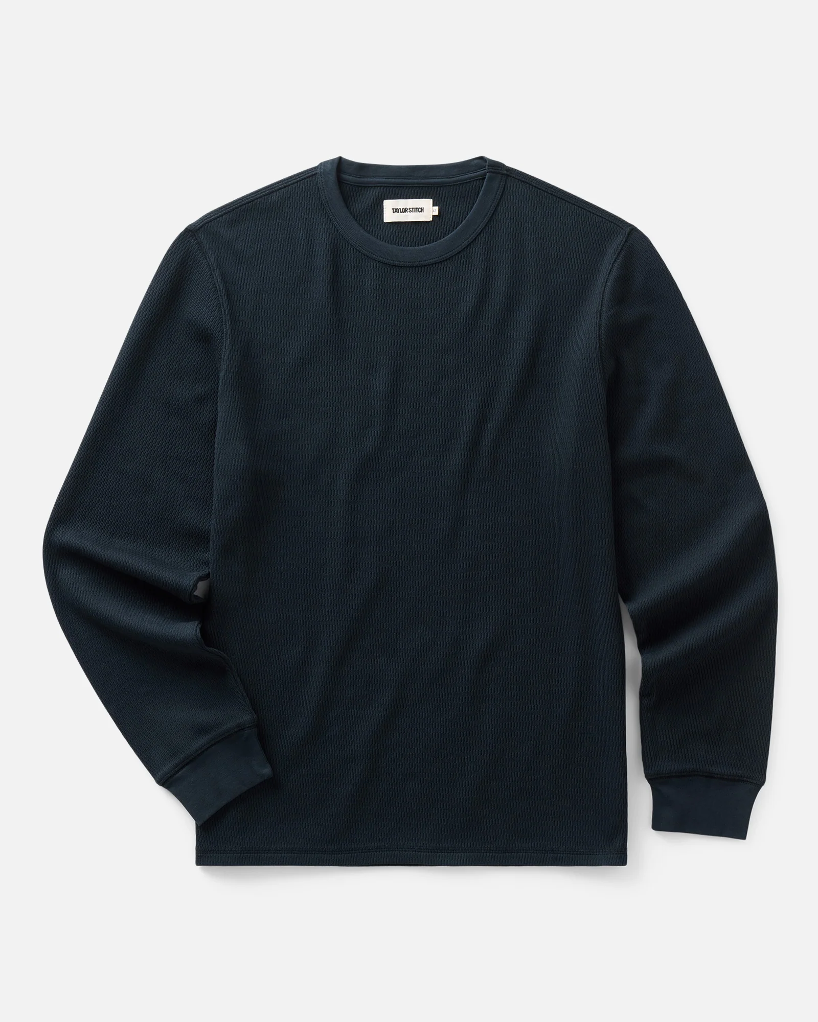 The Organic Cotton Crew in Dark Navy Waffle