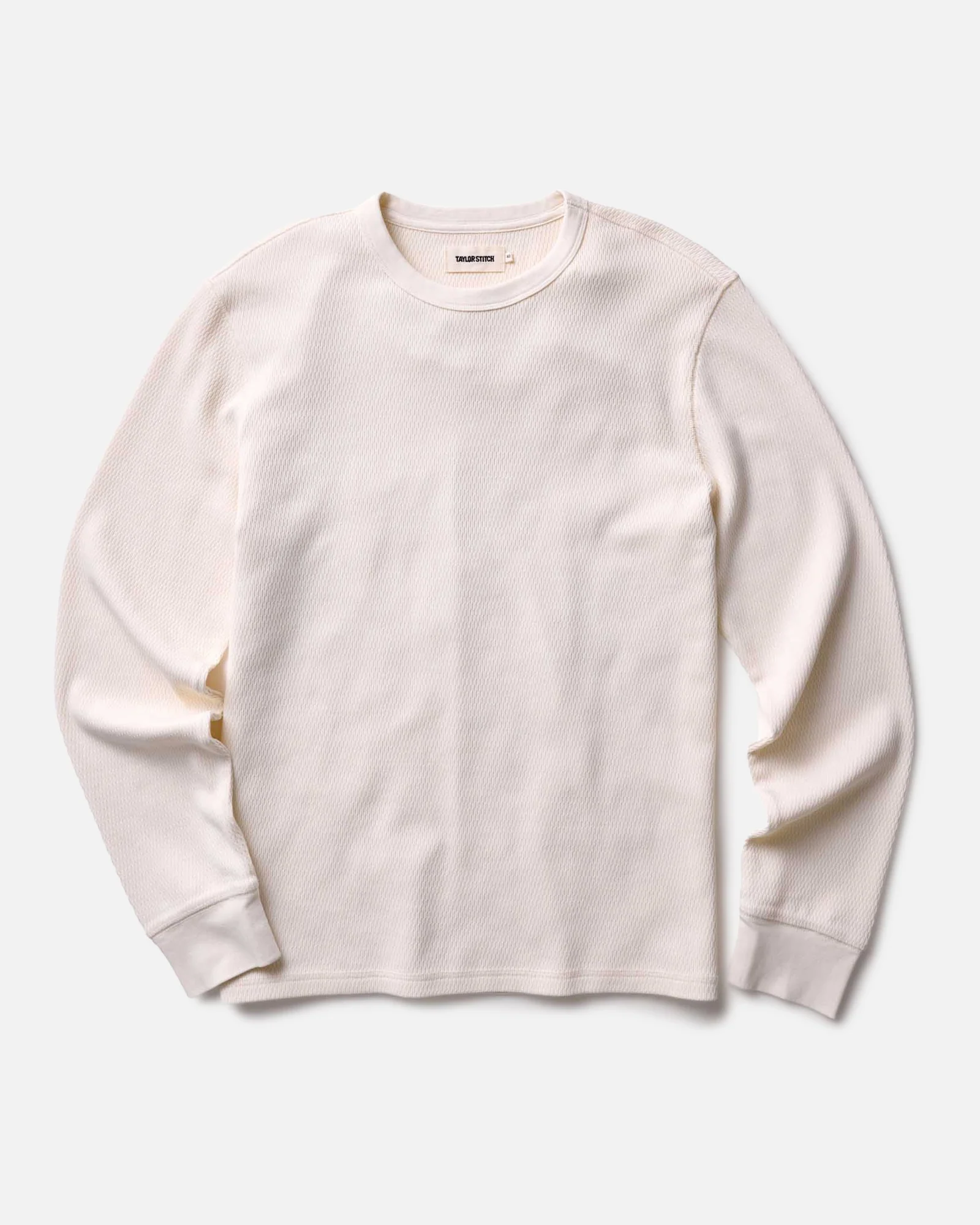The Organic Cotton Crew in Vintage White Waffle