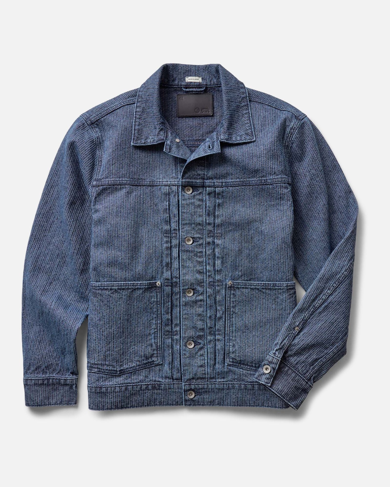 The Ryder Jacket in Japanese Washed Indigo Sashiko