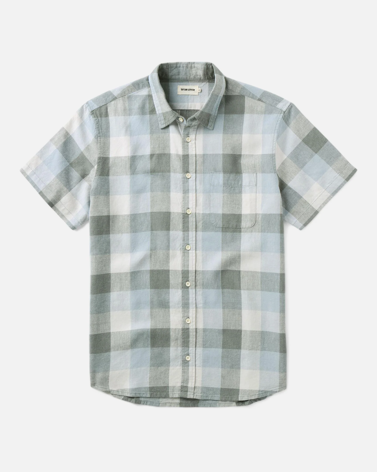 The Short Sleeve California in Overcast Check Hemp