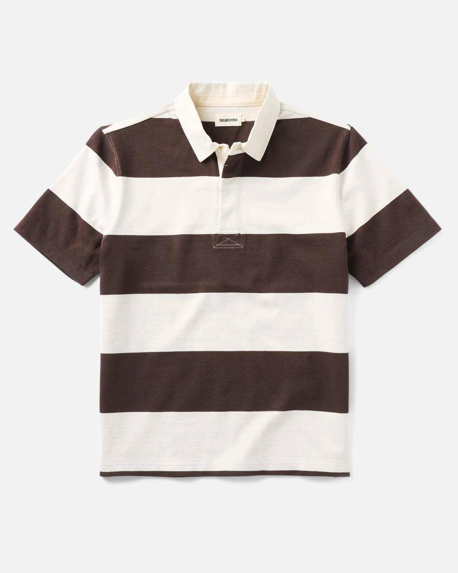 The Short Sleeve Rugby Shirt in Port Stripe