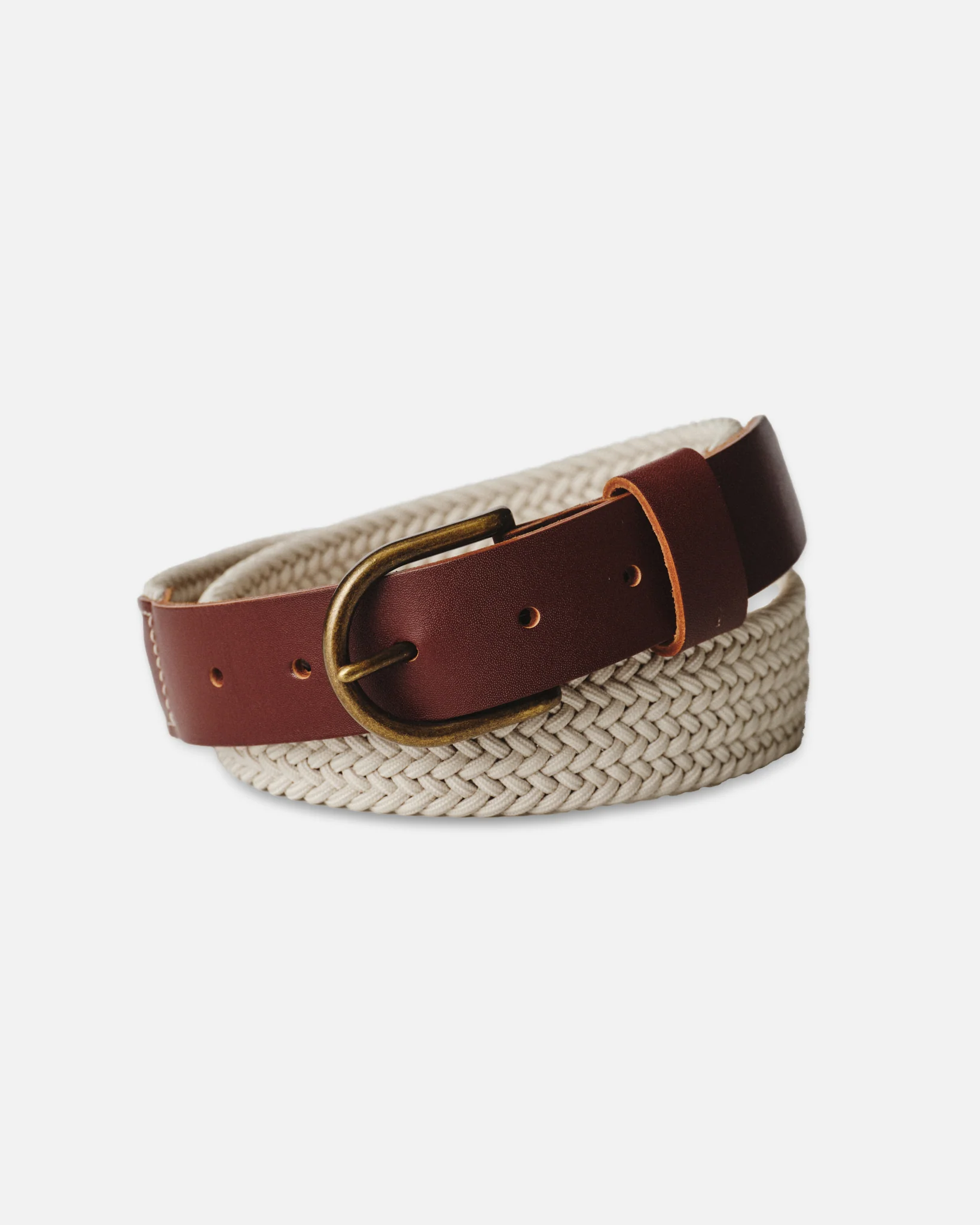 The Stretch Braided Belt in Natural