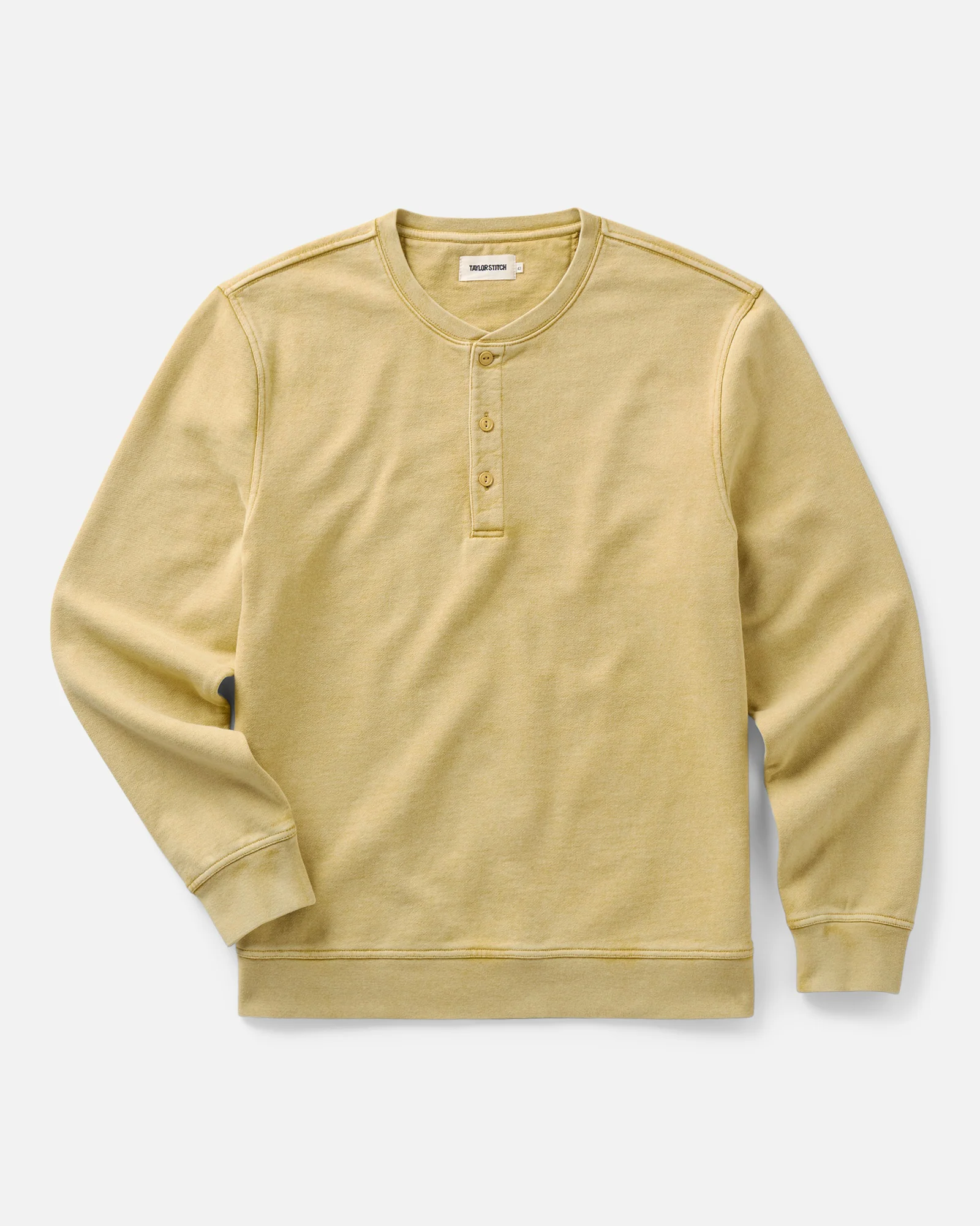 The Sunset Henley in Washed Goldfinch Terry