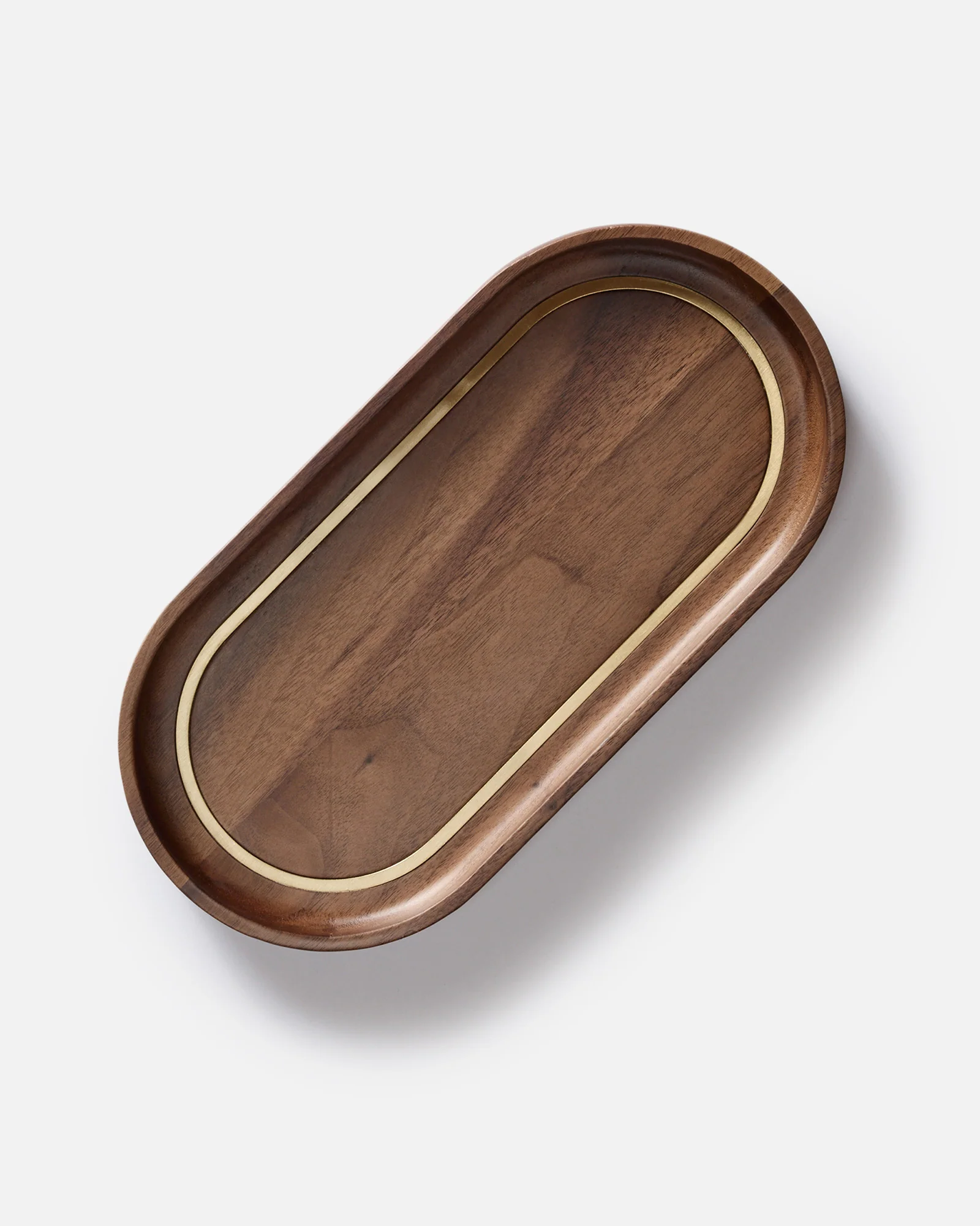 The Valet Tray in Walnut and Brass